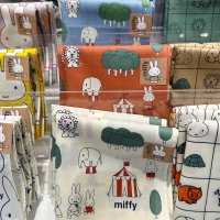 미피 miffy 서커스모티브패턴 손수건