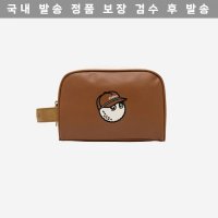 Malbon Golf 말본 골프 M 버킷 클래식 파우치 탄 Bucket Classic Pouch Tan 638000 PBG01