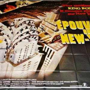 EPOUVANTE SUR 뉴욕 래리 코헨 영화 포스터 프랑스 광고판 8 패널 1981