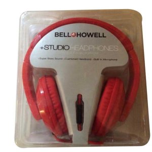 마이크 내장 BELL HOWELL RED STUDIO 헤드폰