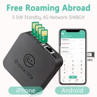 Glocalme Call-멀티 심 듀얼 스탠바이  해외 로밍 불가  iOS 및 안드로이드용 4G 심박스  와이파이데이터를 휴대할 필요 없음  SMS 통화