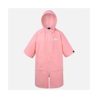 BARREL 베이직 집업 판초 타월 코랄 BASIC ZIP UP PONCHO TOWEL CORAL B3SUAPC001CRL