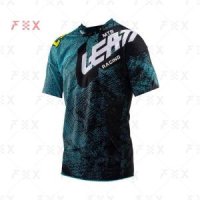 바이크 자전거 저지 상의 티 MTB LEATT 레이싱 반팔 다운힐 티셔츠 남성용 마운틴 바이크 저지 Camiseta En