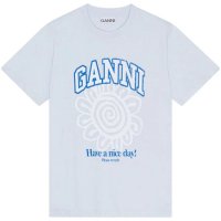 GANNI 23FW 가니 반팔 티셔츠 495 Ice Water T3533 000