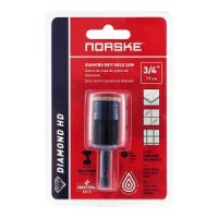 [아마존]Norske Tools NDHSI118 3/4인치 (19mm) 산업용 품질 진공 브레이징 다이아몬드 드릴 비트 홀 톱 타일, 돌, 유리, 벽돌, 블록 및 시멘트 배커 보드