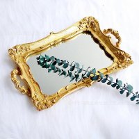 Retro resin mirror tray wedding cake jewelry storage tray