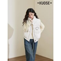 KUOSE 쿠오세 2023 가을 겨울 조끼 패딩 숏 나시 미니코트