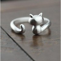 동물 컬러 고양이 반지 여성 선물 성명 반지 주얼리 anillos anelli