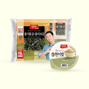 동원 양반 현미밥 130g x 24개+양반 들기름올리브 복합김 4.5g x 16봉