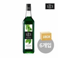 1883 1883 그린민트시럽 카페 토핑 그린 민트 음료 x 6병