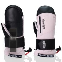 devembr Ski Mittens Waterproof Snowboard Mittens with Wrist Guard S