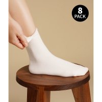 SOCKSPOP 8팩 무압박 밴드 여자 무지 중목 양말 139438