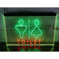 남녀공용 화장실 화장실 화장실 화장실 화장실 듀얼 컬러 LED 네온 사인