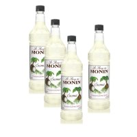 모닌 코코넛 시럽 1리터 4병 Monin Coconut Syrup 미국직구 카페재료 칵테일만들기