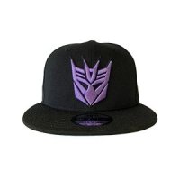 New Era 9FIFTY 트랜스포머 디셉티콘 심볼 스냅백 모자 캡 블랙 퍼플