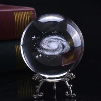 milky way crystal ball globe galaxy laserbim engraved glass sphere