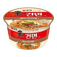 농심 저녁메뉴추천 신라면 건면 사발면 칼로리낮은 어린이간식 편의점컵라면 77g 16개입 1세트