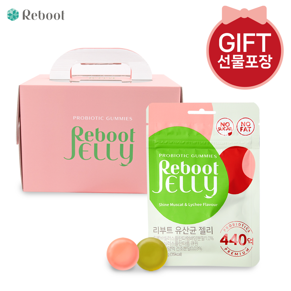 [여배우PICK] ZERO SUGAR 무설탕 무지방 글루텐프리 <b>리부트</b> <b>유산균</b> 젤리  162g  4개