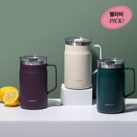 메트로 머그 600ml - 아이보리/딥그린/다크바이올렛