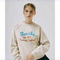 MARITHE FRANCOIS GIRBAUD REVERSIBLE SWEATSHIRT oatmeal