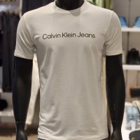 Calvin Klein Jeans CK진 슬림핏 시그니처 로고 반팔 티셔츠 J320931-BEH