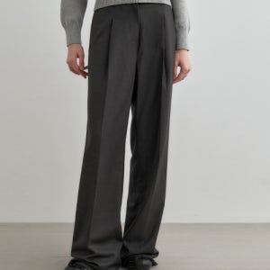 [몽돌] 원턱 와이드 슬랙스 차콜 MDPT025CHARCOAL MDPT025CHARCOAL