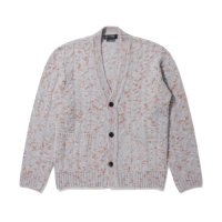 커스텀멜로우 black label pattern wool cardigan CLWAW23712GYX