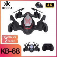 KBDFA 지상 드론 4k HD 카메라 rc 자동차 쿼드콥터 헬리콥터 fpv 접이식 물 회피 와이파이 장난감 KB-68