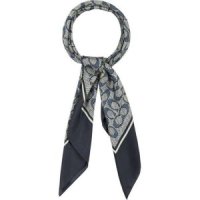 coach signature logo square silk scarf