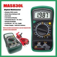 MASTECH 디지털 멀티미터 디스플레이 2000 카운트 연속성 부저 배터리 부족 70 미만 MAS830B