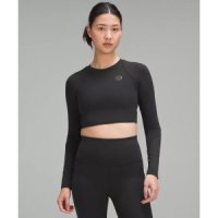 미국 룰루레몬 LULULEMON 로고 엘라스틱 Everlux 트레이닝 긴팔 셔츠 -