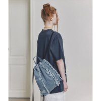 MARGESHERWOOD FLAT DRAWSTRING BACKPACKdenim