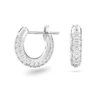 Swarovski 스와로브스키 Stone 후프 귀걸이 파베 소 로듐 플레이팅 381559