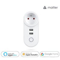 Matter 스마트 플러그 듀얼 USB 소켓 HomeKit 홈킷 소켓