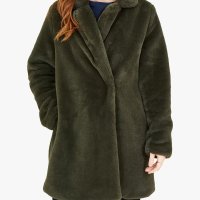 YUMI 폭스 퍼 코트 Faux Fur Coat Green 109578184