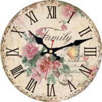 나무 골판지 집들이 선물용 가벼운벽시계  01 6inch(15cm)  Flower Wall Clock 16