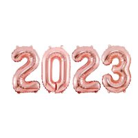 기념 생일 장식 로즈골드 소형 숫자 2023풍선 행사용