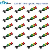 20pcs 미니 5V 신호등 LED 디스플레이 모듈 녹색 LED RGB Arduino 전자 학습 블록 프로