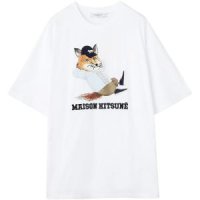 메종 여우 MAISON KITSUNE 크루넥 티셔츠 L 사이즈 수입품