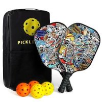 Vickolly Pickleball Paddles Fiberglass Surface Lightweight Pickleball Rackets USAPA Approved Pickleb