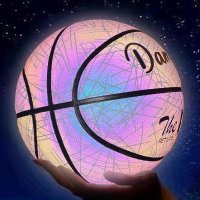 빛나는 농구공 야광 형광 흡습성 빛 야간 운동 선물