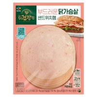 CJ제일제당 더건강한 닭가슴살 샌드위치햄 90g 김밥 흰쌀밥 반찬 아이들 청소년 직장인 간편식 무스비 샌드위치 캠핑 18개