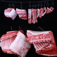 축산업 돼지고기 모형 양고기 닭고기 삼겹살 샘플 광-W. 노란색