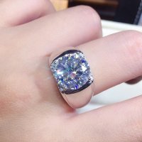 모이사나이트 반지 다이아반지 랩 다이아몬드 5 캐럿 스타일 하트와 화살표 pt950 컬러 moissanite 남성과