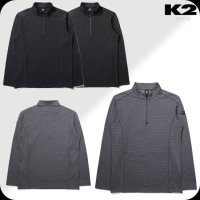 K2 남성용 겨울 기능성 그리드 기모집업 티셔츠 KMW22295AS