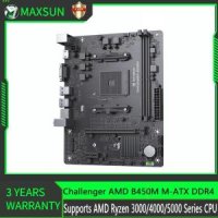 박격포 Maxsun 게이밍 데스크탑 M-ATX B450M 마더보드 DDR4 USB3.2 PCIE 3.0 Placa Mae CPU AMD AM4 Ryz