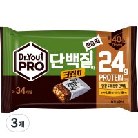 닥터유 프로단백질바 크런치 한입쏙 34p  420g  3개