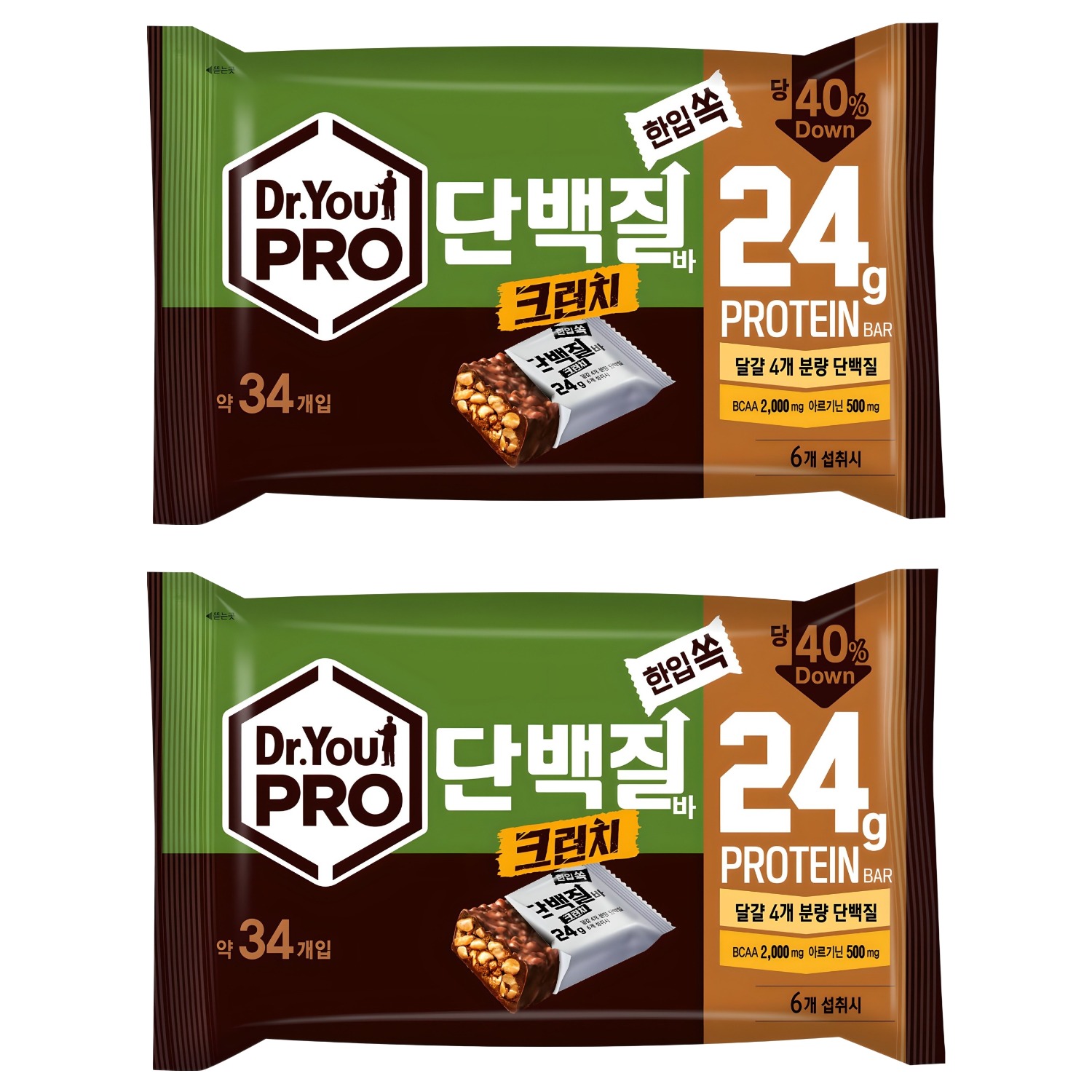 닥터유 프로 단백질바 크런치 한입쏙 오리온