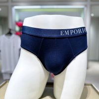 EMPORIO ARMANI 엠포리오아르마니 UNDERWEAR 남성 사이드 로고 밴드 폴리 브리프 -