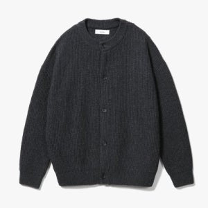 [제로] Concise Round Neck Cardigan [Charcoal] 2019FW50